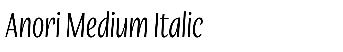 Anori Medium Italic